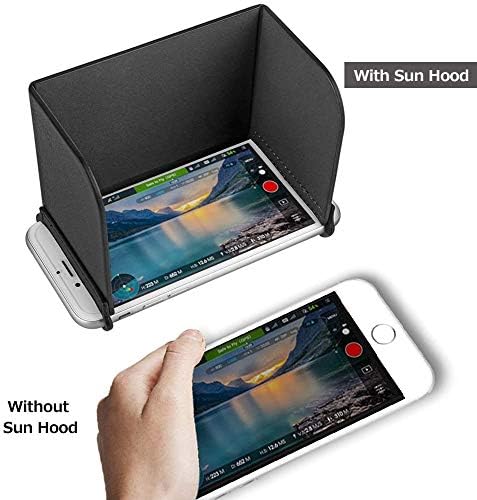 Monitor Sun Hood Sunshade Compatível para telefones para iPads Tablets em controlador remoto para DJI Spark/Mavic/Phantom/Inspire/Osmo