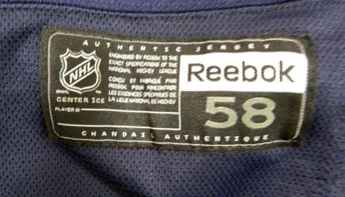 Jogo do New York Rangers usado Jersey da Marinha Reebok NHL 58 DP29893 - Jogo usado NHL Jerseys