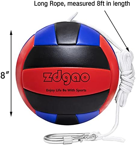 Bola e corda do YDDS Tetherball, bola de amarração de substituição com carabiner, bomba de bola com agulha para adultos