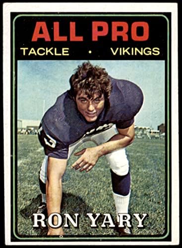 1974 Topps Regular Football Card125 Ron Yary AP do Minnesota Vikings Grade excelente