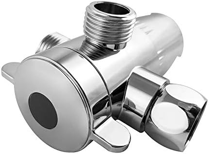 QWORK de 3 válvulas de desviador de chuveiro 1/2 ”com berço para o chuveiro para o banheiro acessório de hardware de chuveiro à