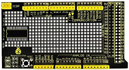 Keyestudio Mega Prototype SHIELD V3 Placa para Arduino Mega R3 2560, com 170 pontos Soldável, fácil de usar, ótimo