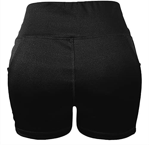 Short short de motoqueiro para mulheres compressão de verão sem feminina, executando shorts de ioga atlética de ginástica esportiva