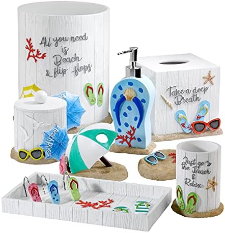 Avanti Linens - Suporte da escova de dentes, decoração de banheiro inspirada na praia