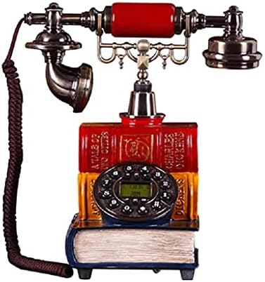JGQGB RETRO LIVRO BASE PHELEL LINE PARA CASA, BOTÃO VINTAGE DIATE Telefone antigo Telefone com fio com mãos grátis, identificação