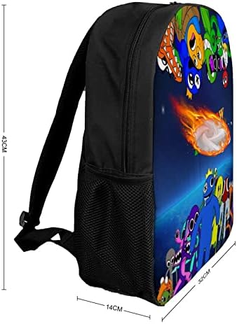 Mochila Bifmuzad 3pcs Conjunto para meninas e meninos, mochila de 17 polegadas com lancheira portátil e caixa de lápis para trabalho/piquenique/viagem