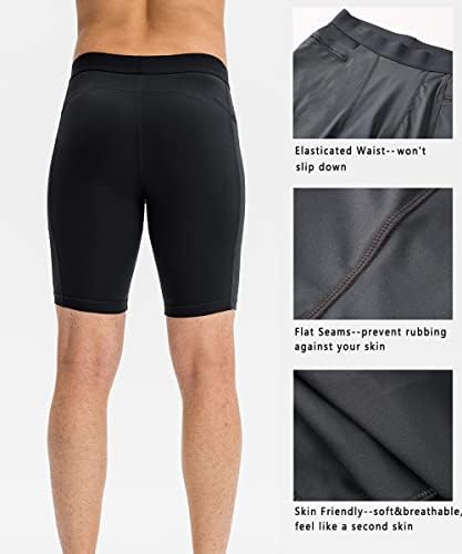Shorts de compressão masculinos de wragcfm com bolsos executando shorts de roupas íntimas atléticas atléticas