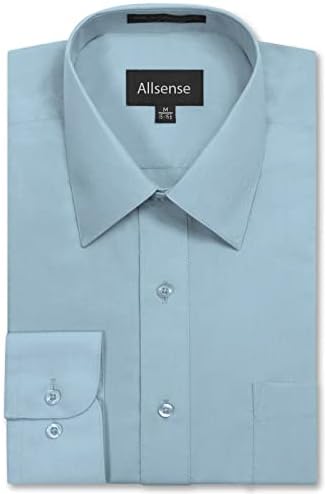 Camisas de vestidos de manga comprida de Allsense Men