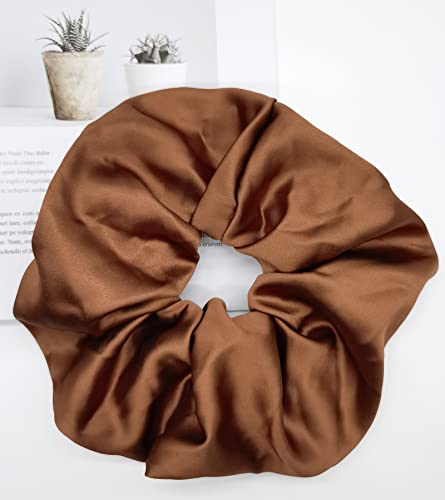 Xxl xxl grande cetim de seda scrunchies, scrunchies de cabelo de tamanho grande para meninas, sem dano, lavandable