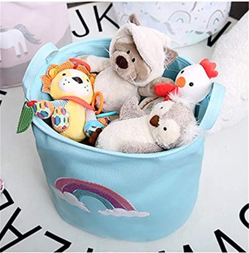 Wionc Shining Rainbow Laundry Basket Basket Baby Kids Toys Barrel de armazenamento Dirty Roupe