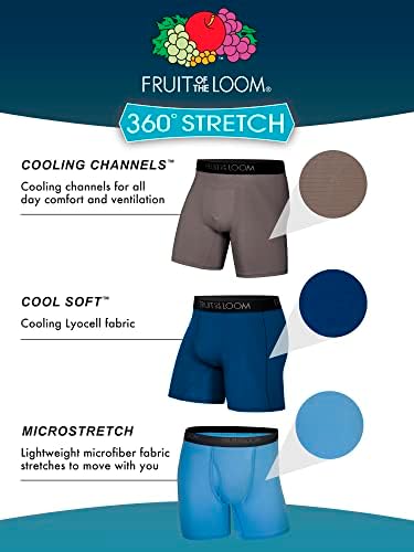 Fruto do Loom Men 360 Stretch Boxer Briefs