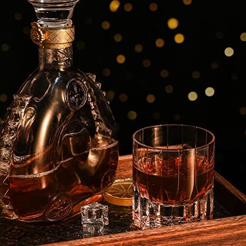 Xiangban whisky copos, copos de bebida de 10 onças, óculos de uísque de vidro de cristal, copos de bourbon, copo antiquado,