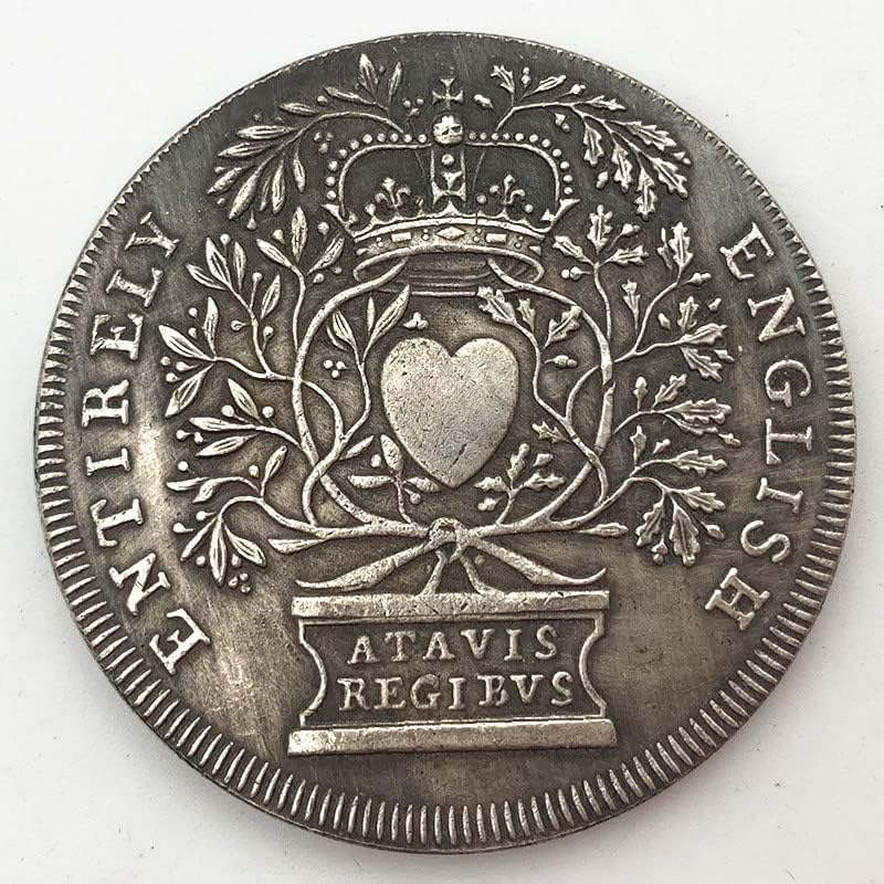Crown Love Antique Old Copper Silver Comemoration Coin Collection Craft Love Coin Medal Lucky