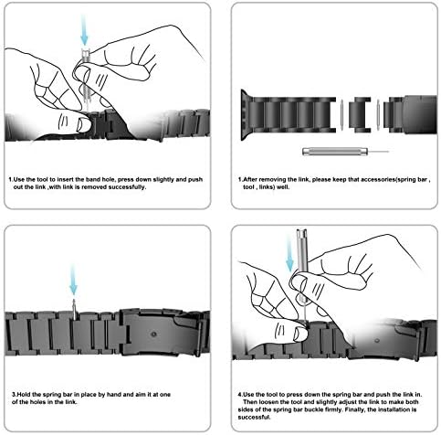 Banda de relógio de titânio para Apple Watch 44mm/42mm/45mm, cinta de relógio de metal de titânio com botão duplo Compatível Apple