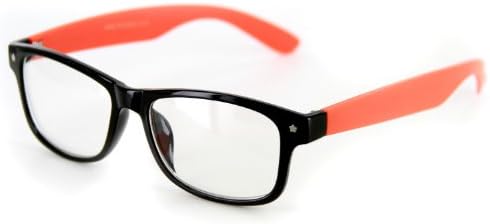 Star Burst Lente Clear Wayfarer Fake Glasses- Just For Fun - Proteção UV