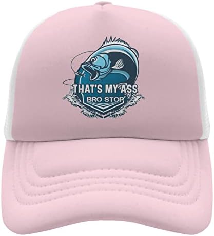 Trucker Hats Mulheres pescam bonés de snapback para os chapéus de caminhões femininos Snapback é minha bunda mano pare de respirável juventude trucke rosa claro