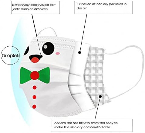 10pcs de natal descartável face_masks para homens homens férias de natal_mas de férias para adultos com padrões fofos