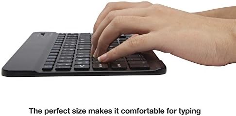 Teclado de onda de caixa compatível com o teclado Motorola Moto X30 Pro - Slimkeys Bluetooth, teclado portátil com comandos integrados para Motorola Moto X30 Pro - Jet Black