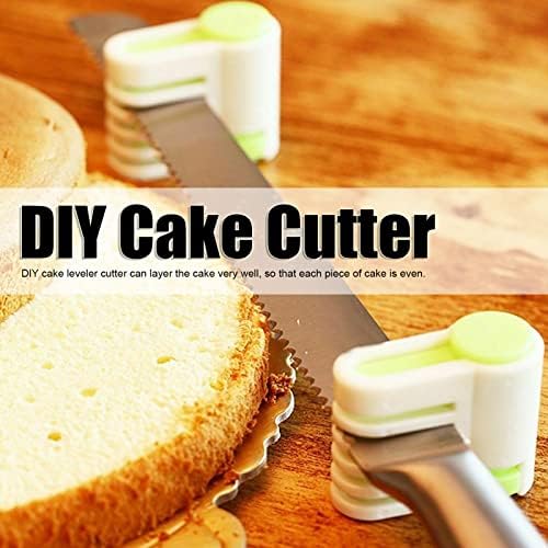 Cortador de nivelador de bolo, 4pcs Slicers de bolo Diy Camadas eficazes 5 camadas Fatia de pão Divisor auxiliar