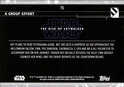 2020 TOPPS Star Wars The Rise of Skywalker Série 2 Purple 15 Um cartão de negociação de esforços de grupo