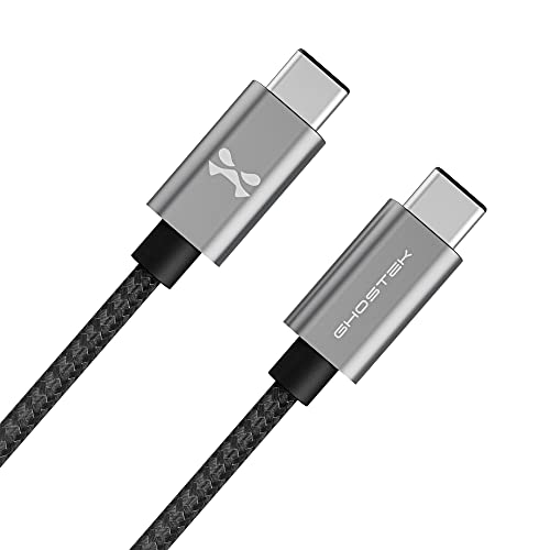 GHOSTEK NRGLINE CABO USB TIPO C 6 pés com carregamento ultra rápido e cordão de nylon super resistente, USB-C para USB-C