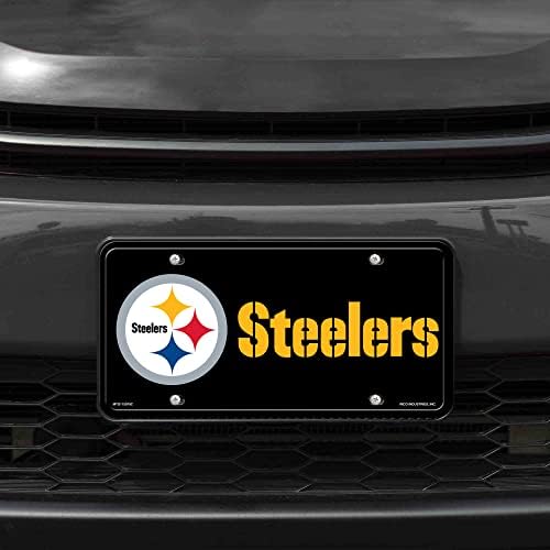 Rico Industries NFL Football Pittsburgh Steelers Color Rush & Gold Metal Auto Tag 8.5 x 11 - Ótimo para caminhão/carro/SUV