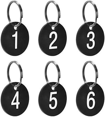 Tags-chave do número de pacote Muka 50, tags de identificação de acrílico para identificação, chaveiro gravado com o