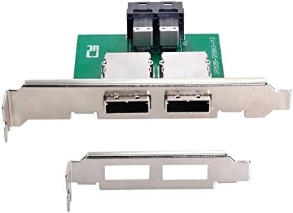 NFHK portas duplas Mini SAS SFF-8088 para SAS Internal HD SFF-8643 Adaptador feminino PCBA com suporte de baixo perfil