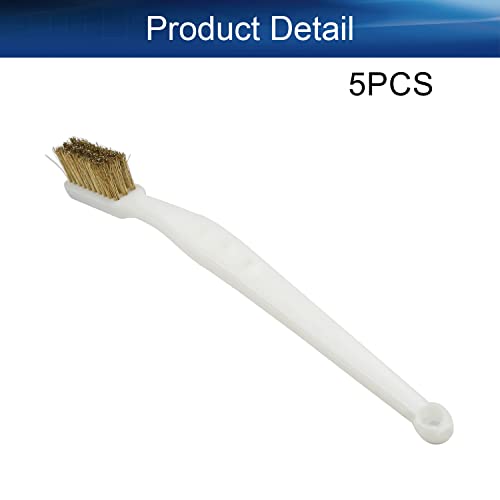 Mini escovas de latão Auniwaig 7.09 , escovas de limpeza de tubo de arame de cobre puro, ferramentas de remoção de ferrugem
