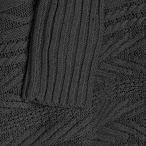 Mulheres fofas de estampa de coração suéteres casuais leves de tricotar leves suéter de túnica de manga comprida no pescoço de manga comprida