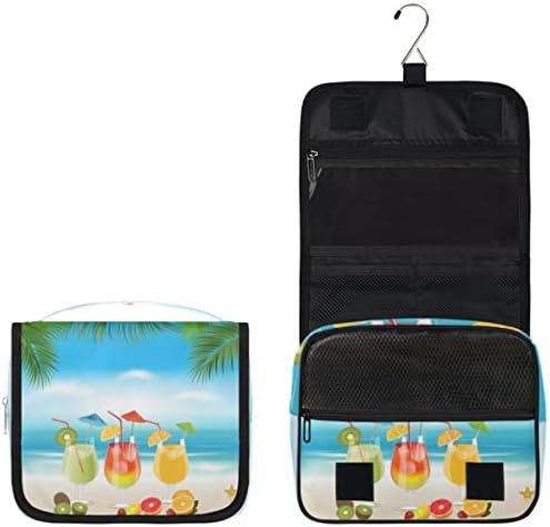 Bolsa de higiene pessoal pendurada em viagens para homens para homens coquetéis na praia （2 saco de bolsa cosmética Organizador de