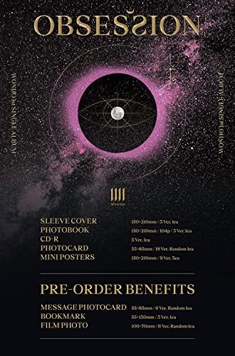 Dreamus Wonho - Obsessão [ver 1+2+3 Conjunto completo.] 3 Álbums+Pré -Ordem Benefícios+CultureKorean Gift