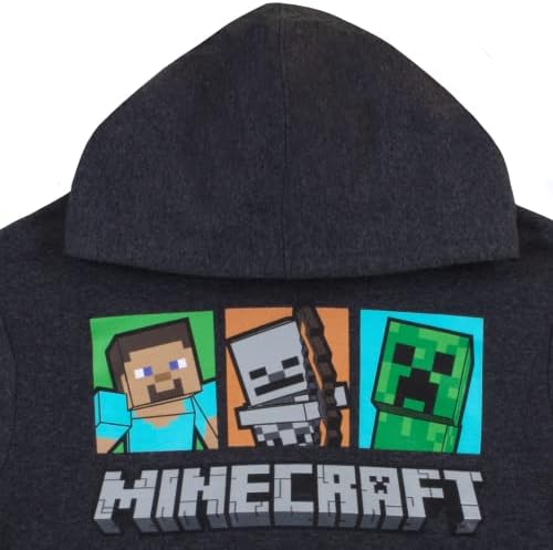 Minecraft capuz e camiseta combinada de 2 pacote para meninos, moletom com capuz e conjunto de pacote de tee