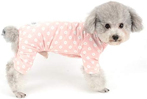 Selmai Floral Dog Pijama Cat PJS Roupa de dormir respirável algodão macio elástico Romane