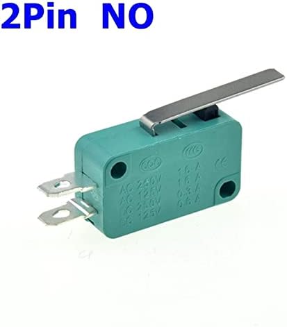 Dayaq Micro Limit Switch 16A 250V 125V SPST 4,8 mm Pino sem NC Normalmente aberto fechado 16mm 52mm Roller de arco