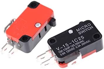Micro comutadores de maneira clara 10pcs/lote grande micro-interruptor V-15-1C25, Silver Point V-15-IC25 Forno de microondas,