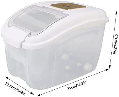 Caixa de armazenamento de arroz de gloglow, grande capacidade multiuso PP grossa de alimentos de armazenamento de alimentos