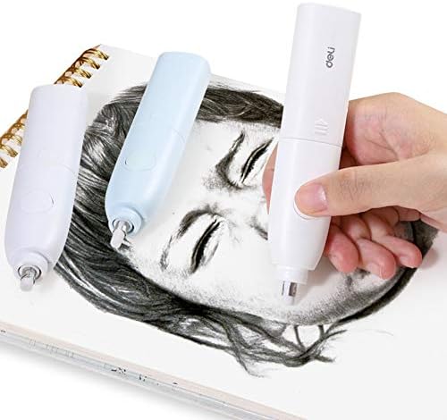 Kit de borracha elétrica Meetus com 10 recargas de borracha, apagadores automáticos para desenho de artistas, pintura,