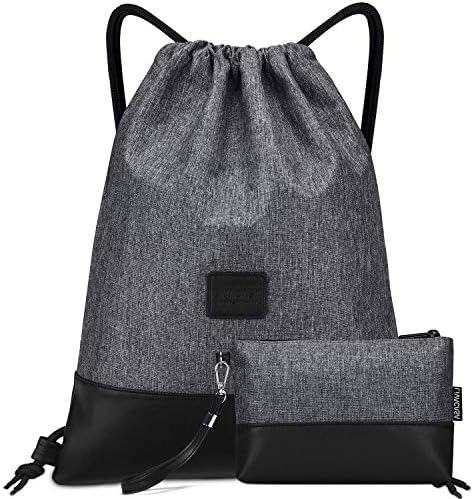 Livacasa Backpack Backpack Bag Sports Bag Bag grande sackpack resistente à água dentro do zíper bolso 13x16,9 polegadas