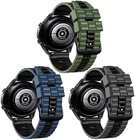Lappets 22mm Silicone Watch Band compatível com Forerunner 935/Forerunner 745/Forerunner 945/Fenix ​​5/Fenix ​​5plus/Fenix ​​6/Fenix ​​6 Pro/Approach S60, Sports Watch Strap