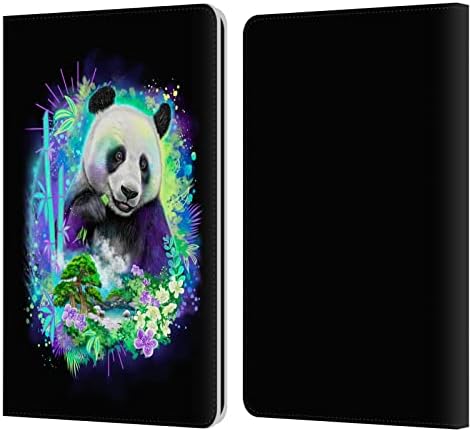 Caixa de cabeça projeta oficialmente licenciado sheena pike arco -íris bambu panda animal animais de couro livro carteira