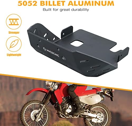 NICECNC Black Skid Plate Motor Protetor de guarda inferior compatível com Honda XR650L 1993-2023