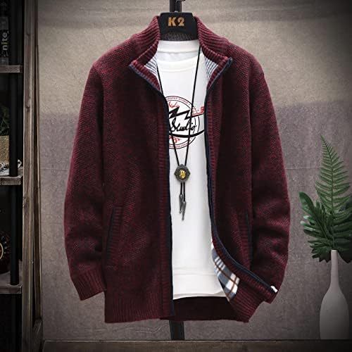 Jaquetas para homens caem e inverno masculino Cardigan solto com casaco com capuz de lapela quente jaquetas masculinas