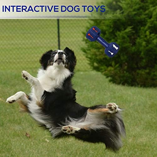Jomilly Dog Chew Toys para mastigar agressivos brinquedos de cachorro indestrutíveis brinquedos de borracha natural dumbbell