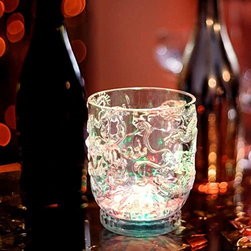 Copas de hemóton Up Copo 2pcs Copas de festa brilhantes Auto líquido ativado Up Beer Cup Led Glow in the Dark Water Beverage Tumblers para Party Favor Birthday Gift Fashion Shot Shot Glasses