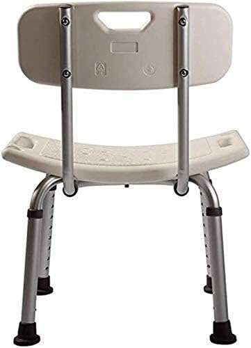 Fehun Bath Stools, Banho de banho Cadeira de banheira Banheiro assento - Alumínio leve - com backrest - mais pessoas com mobilidade