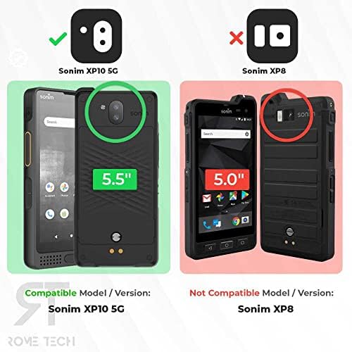 Caixa de telefone de clipe de cinto de cinto Rome Tech para SONIM XP10 5G XP9900 [2022] Tampa de quadril de slides robustos