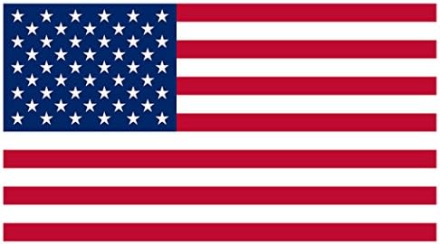 Rogue River American Flag American Stars e listras patrióticas Automóvel adesivo de pára -choques 5x3 ” - Decalque de vinil de força industrial para carros, caminhões, trailers, SUVs e barcos - Apoie os militares dos EUA