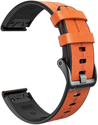 Skxmod Sport Leather Silicone Watch Band Strap for Garmin Fenix ​​7x 7 6x 6 Pro 5x 5 mais 3HR FASE FIT RAISTRA PRIMEIRA