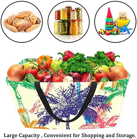 Lorvies Reutilable Grocery Bags Boxes Storage Basce